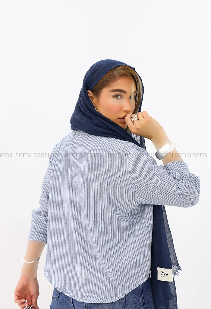 شومیز لینن راه راه کد1005975